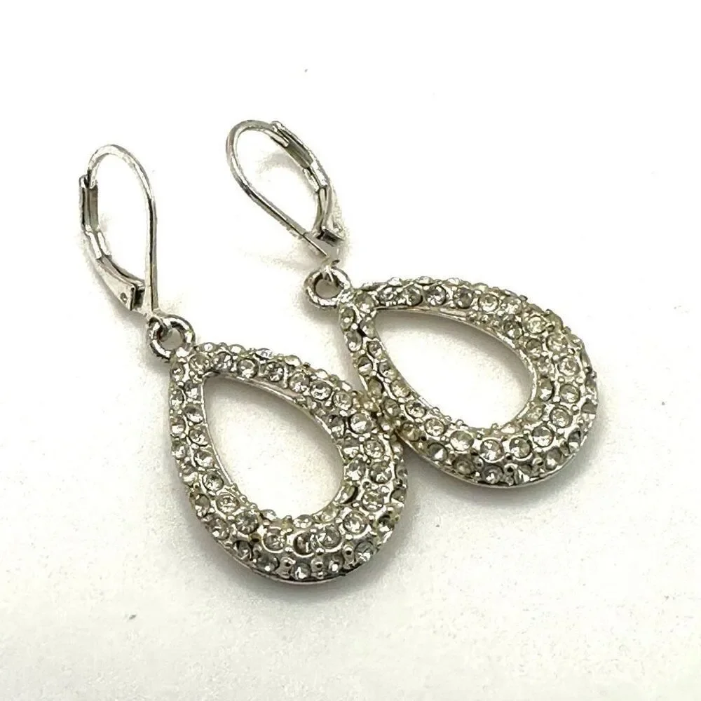 Kenneth Cole rhinestone teardrop earrings